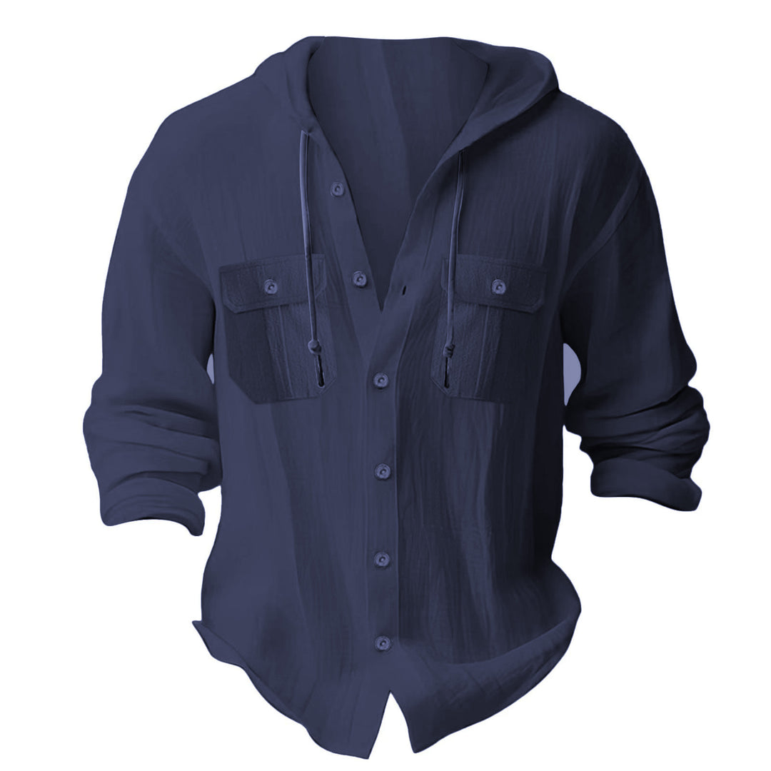 Men's casual hoodie with chest pockets and innovative fabric Lisslune