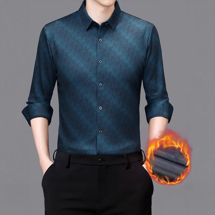 Men's cotton shirt with modern lettering Lisslune