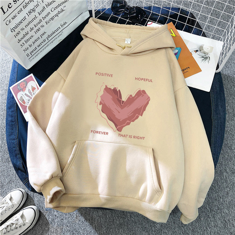 Women's hoodie with inspiring heart motif Lisslune