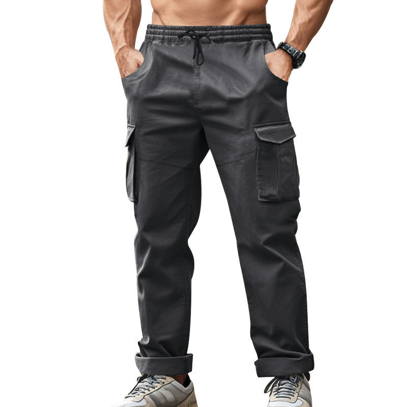 Men's cargo pants with elastic waistband and practical side pockets Lisslune 1758812816