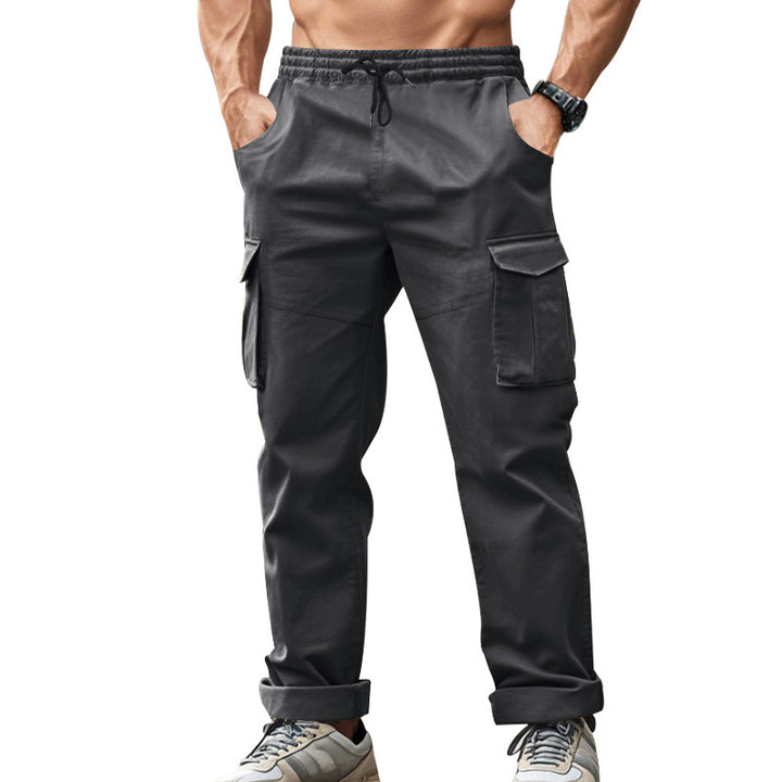 Men's cargo pants with elastic waistband and practical side pockets Lisslune 1758812816