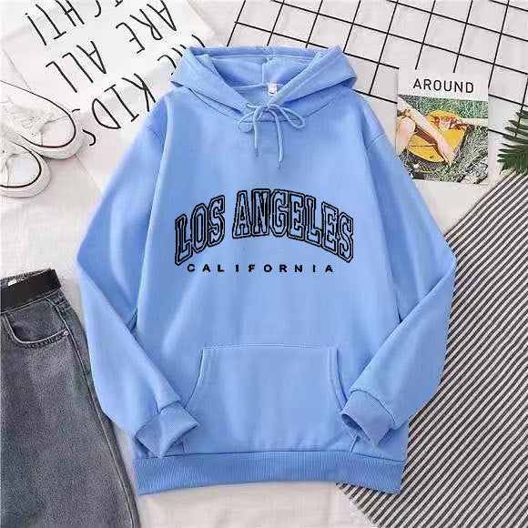 Women's hoodie with large Los Angeles lettering Lisslune