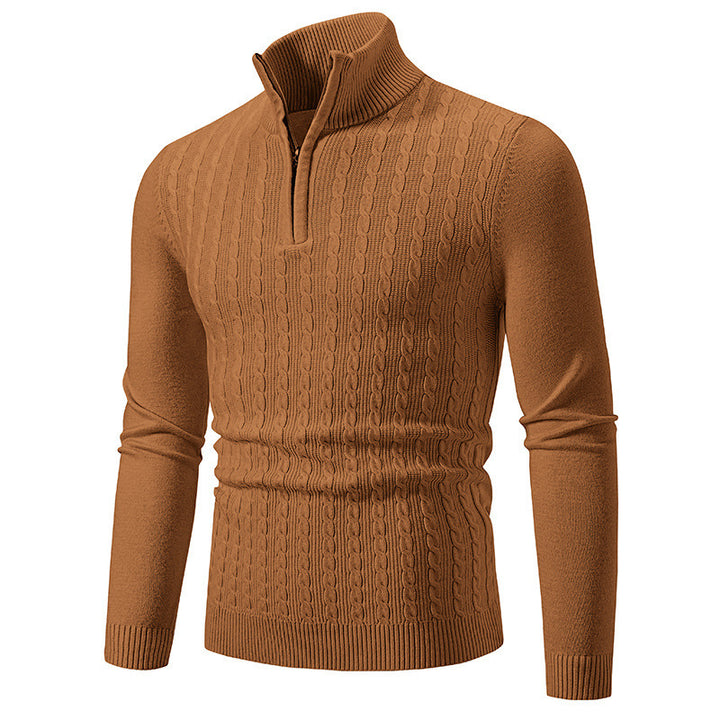 Men's stylish turtleneck sweater with zipper Lisslune