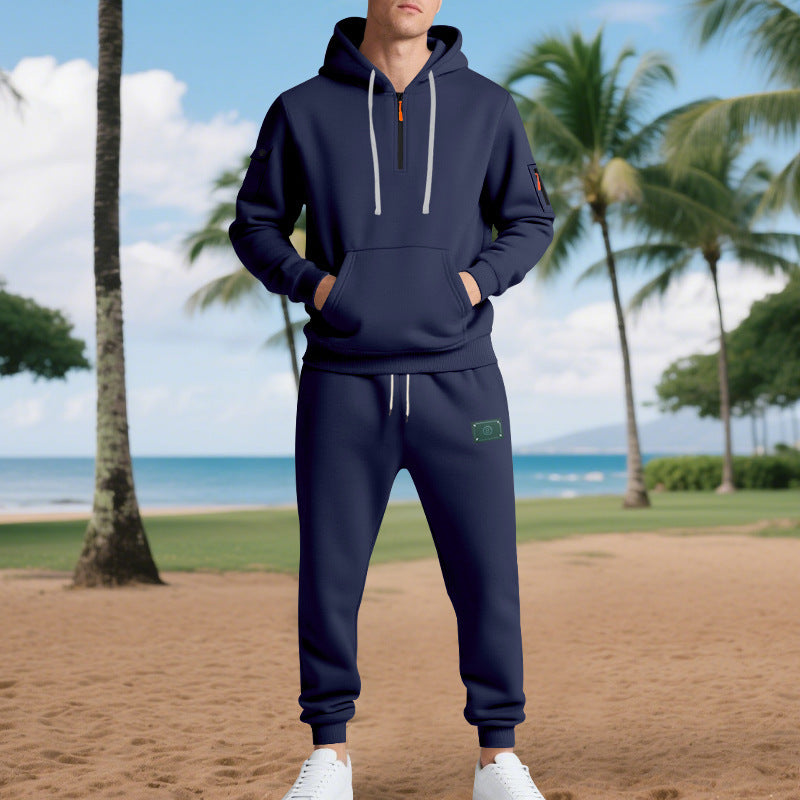 Men's sporty hoodie and tracksuit set with breathable properties and practical pockets Lisslune