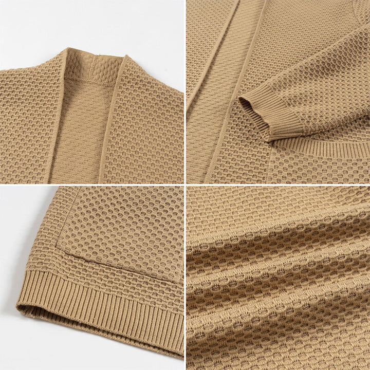 Men's cardigan with textured design and practical pockets Lisslune