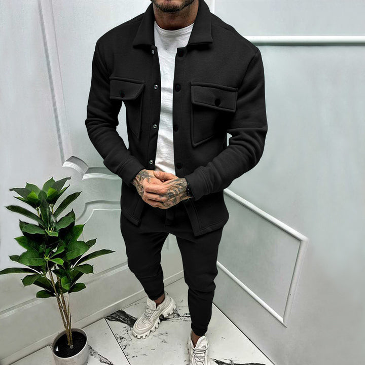 Men's sporty leisure set in a casual look with functional pockets Lisslune