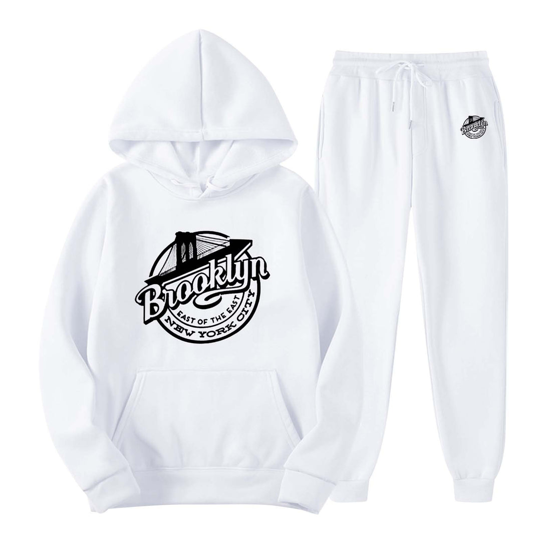 Women's leisure sweat suit with stylish Brooklyn print Lisslune