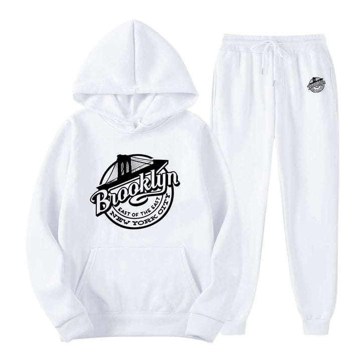 Women's leisure sweat suit with stylish Brooklyn print Lisslune