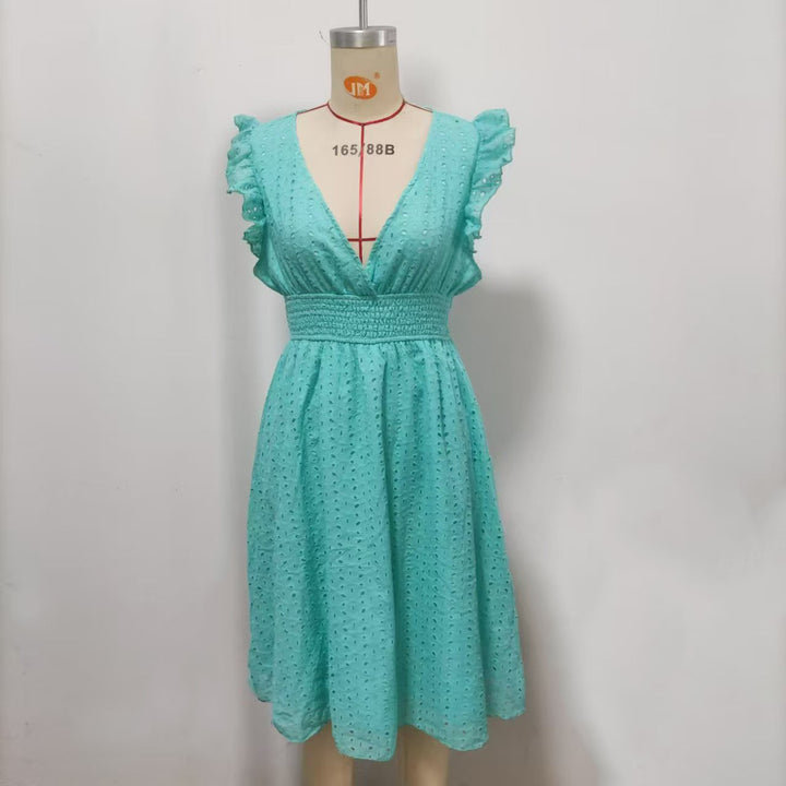 Women’s summer dress with elegant lace sleeves Lisslune