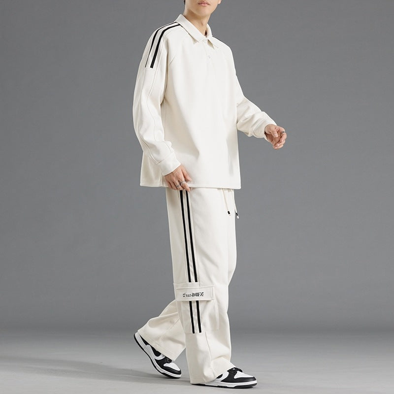 Men's sporty leisure set with high collar and practical pockets Lisslune