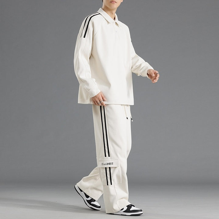 Men's sporty leisure set with high collar and practical pockets Lisslune