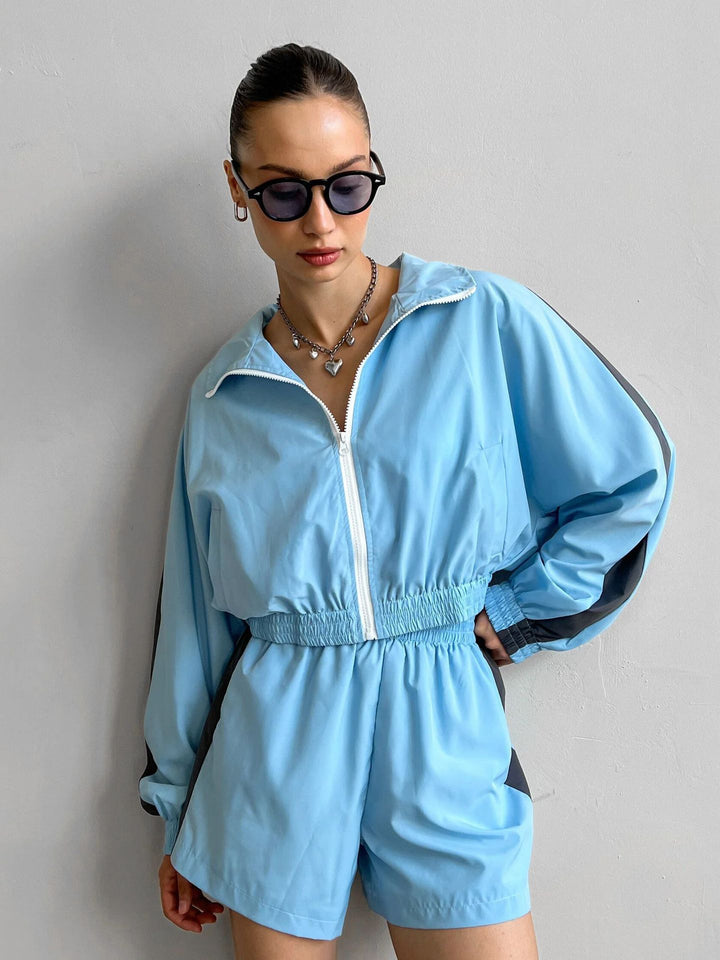 Women's Sporty Short Jacket and Shorts Set Lisslune