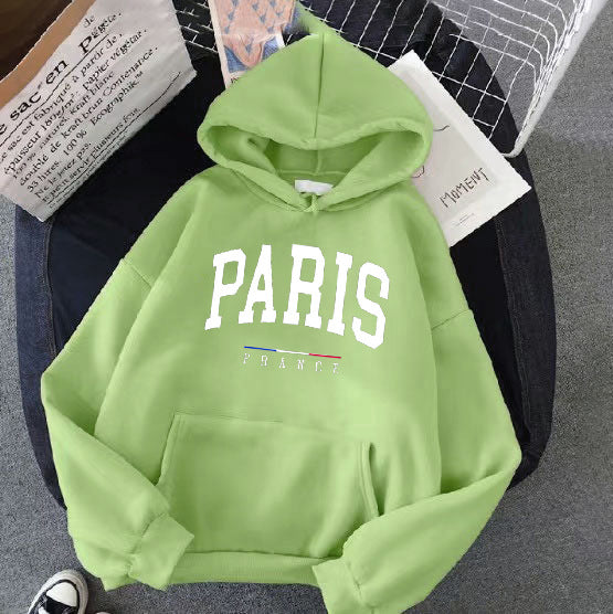 Women's hoodie with large Paris print Lisslune