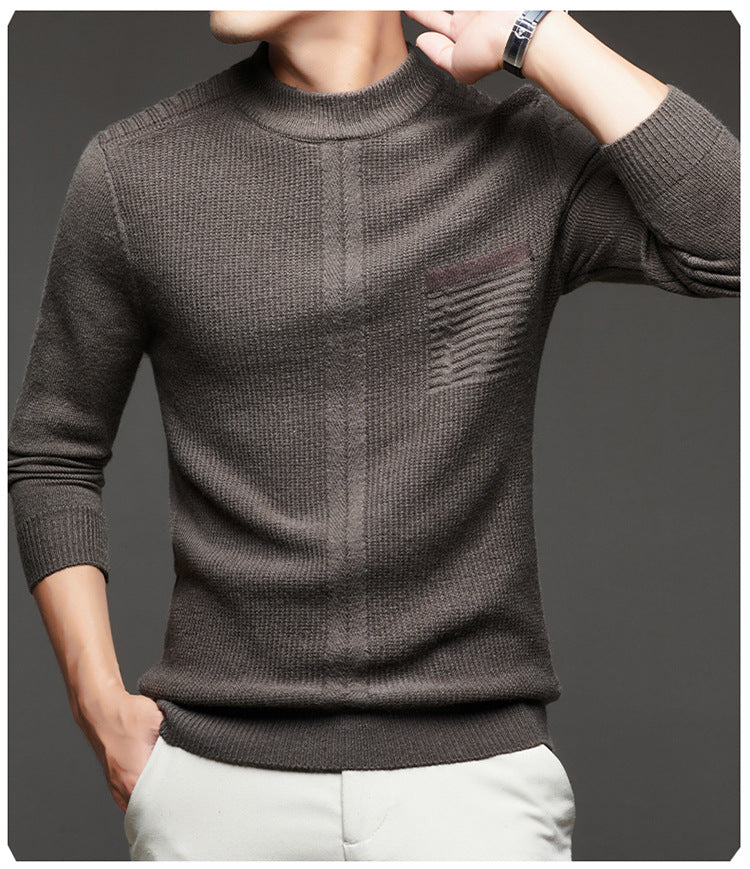 Men's timeless fine knit sweater with structured design Lisslune