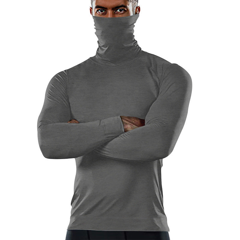 Men's functional long sleeve shirt with high collar Lisslune
