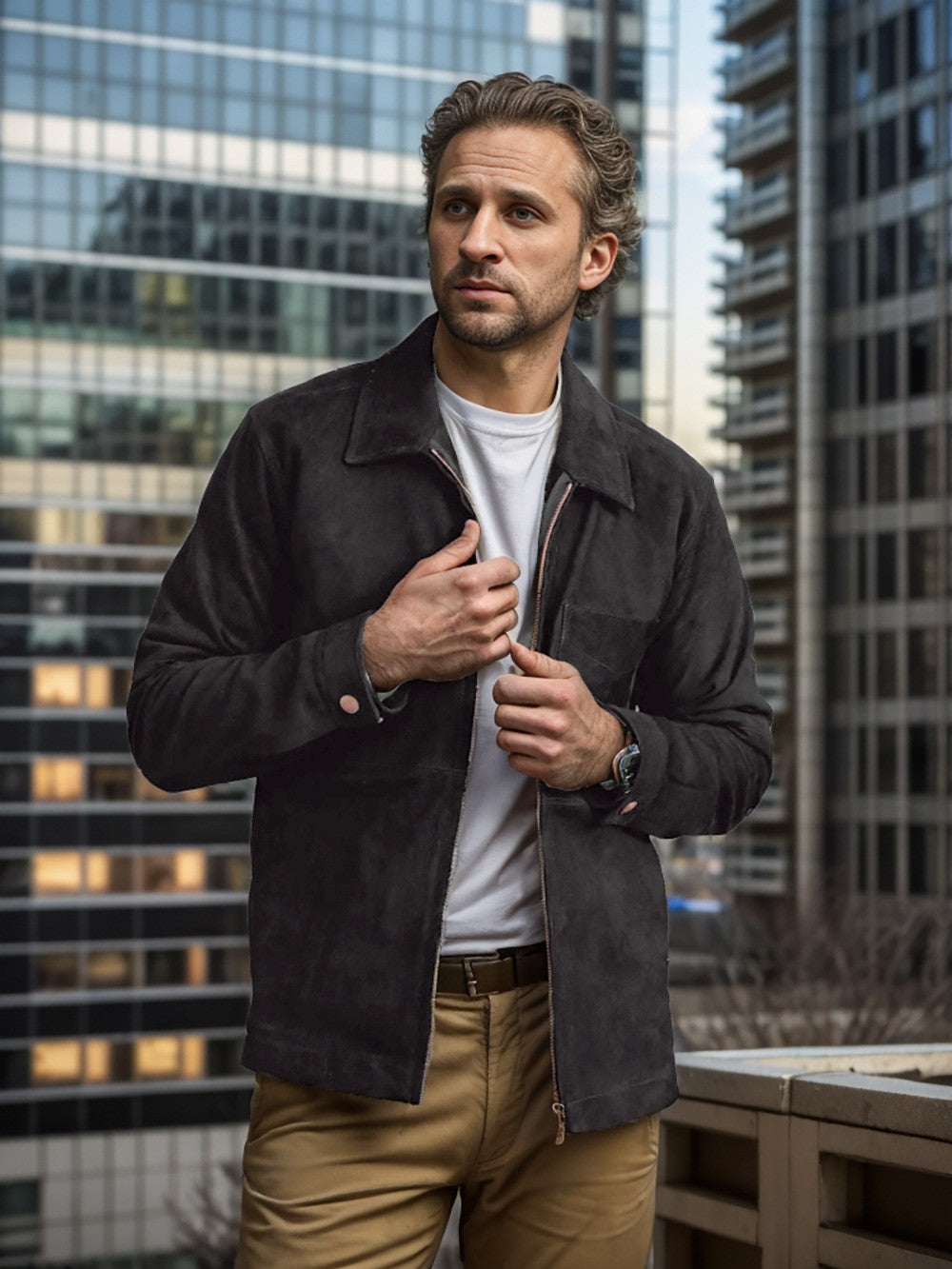 Men's fashionable and high-quality suede jacket Lisslune