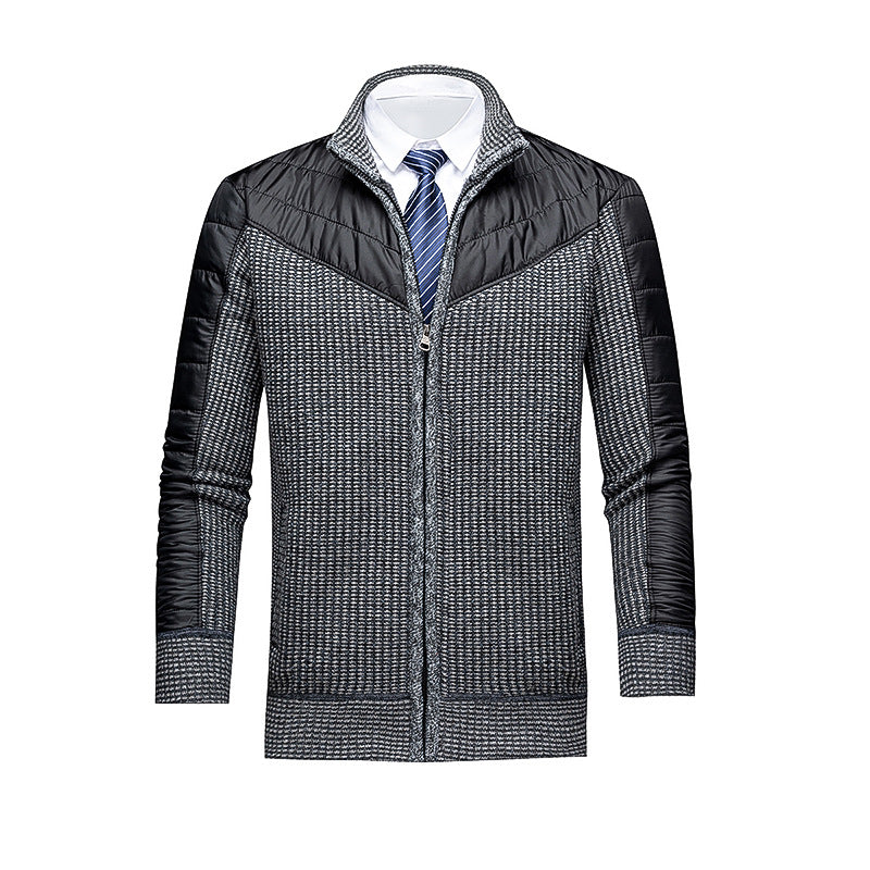 Men's Functional Jacket with Stylish Quilted Pattern and High Collar Lisslune