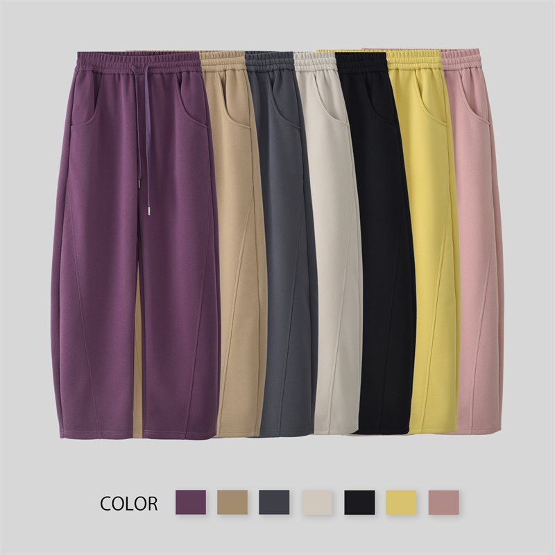Women's elegant leisure pants with side pockets and elastic waistband Lisslune