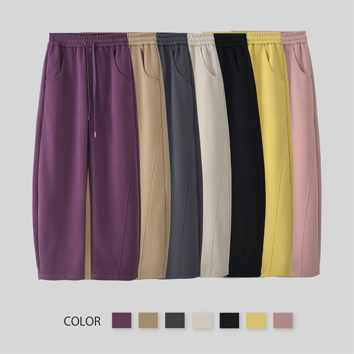 Women's elegant leisure pants with side pockets and elastic waistband Lisslune