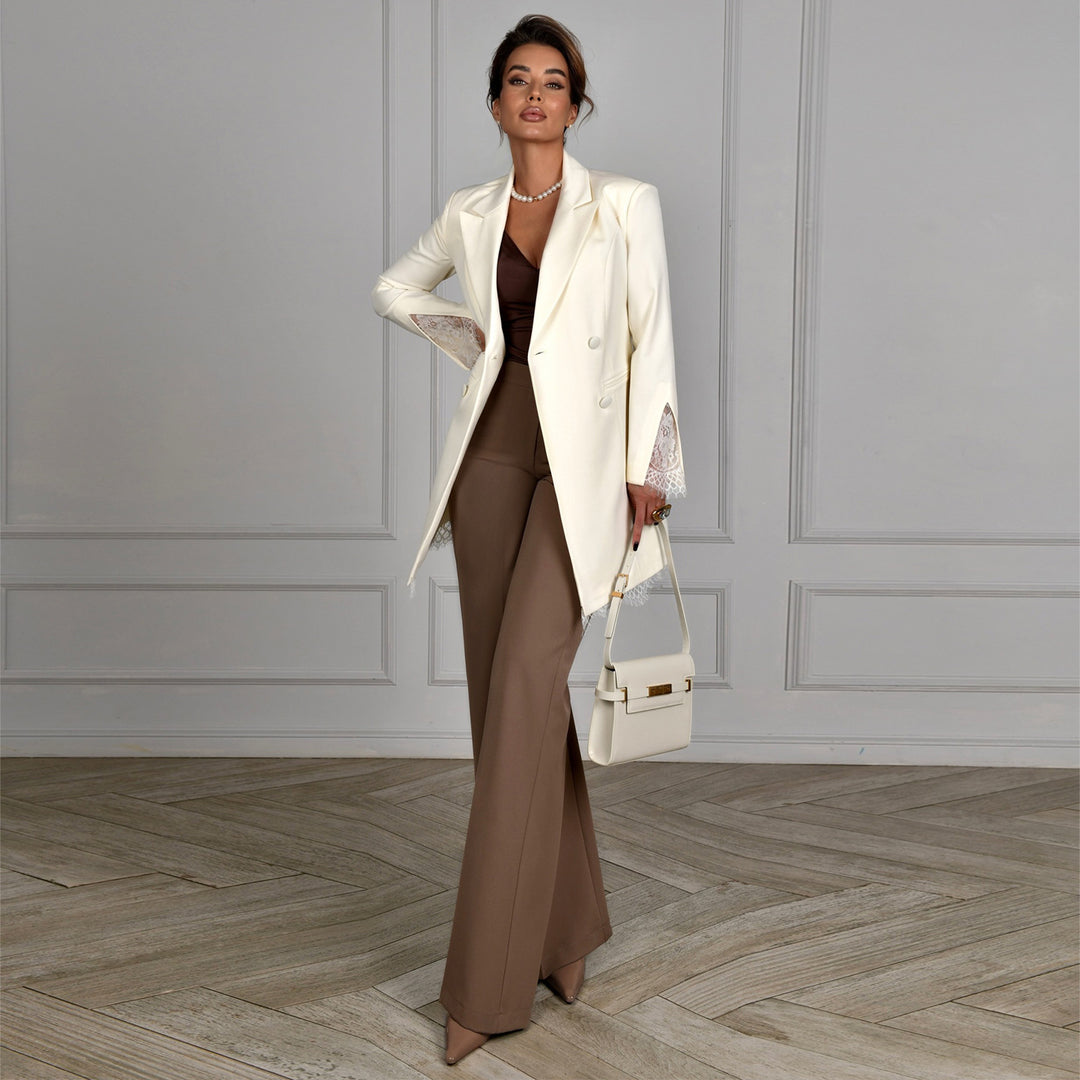 Ladies elegant blazer with lace sleeves Lisslune