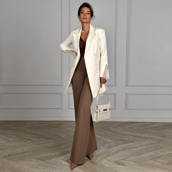 Ladies elegant blazer with lace sleeves Lisslune