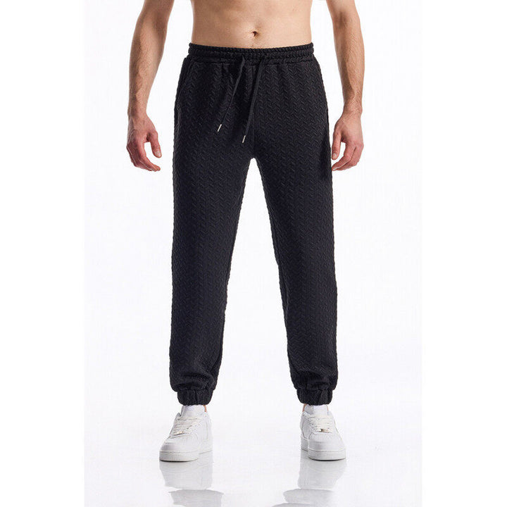 Men's sporty leisure pants with textured design Lisslune