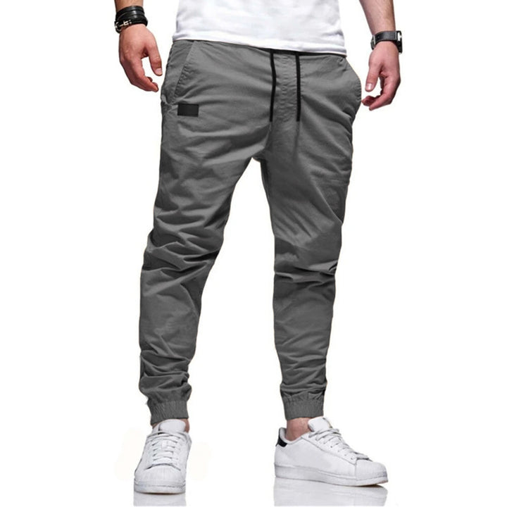 Men's fashionable and comfortable jogging pants with elastic waistband and pockets Lisslune