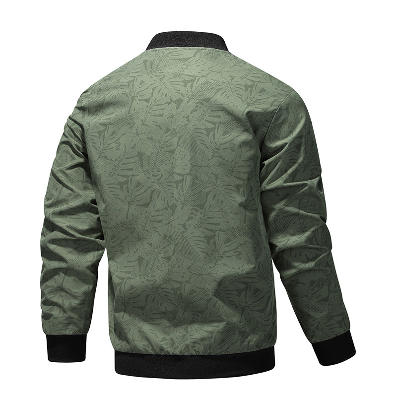 Men's stylish bomber jacket with graphic foil design Lisslune