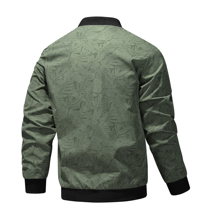 Men's stylish bomber jacket with graphic foil design Lisslune