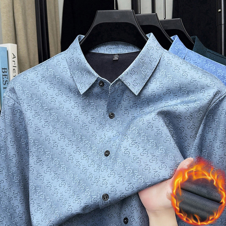 Men's cotton shirt with modern lettering Lisslune