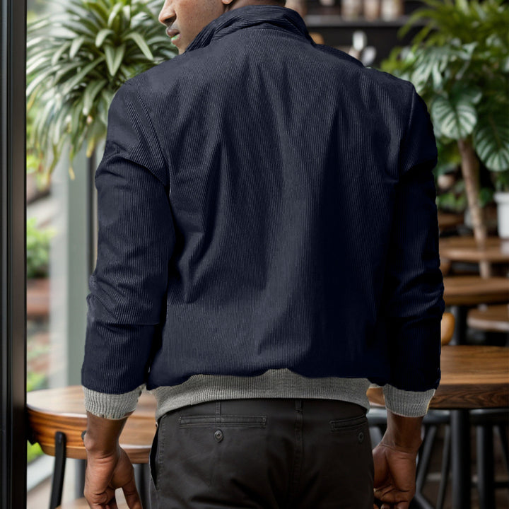 Men's sporty cord jacket with practical pockets and modern design Lisslune