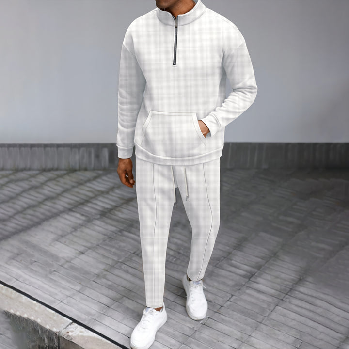 Men's Sporty Zip Sweater with Comfortable Jogging Pants Lisslune