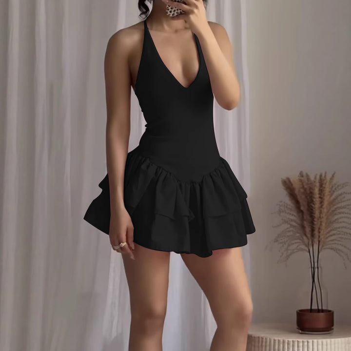 Women's Summer Mini Dress with Ruffled Trim Lisslune
