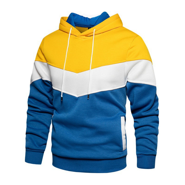 Men's hoodie with contrasting color blocks and soft inner lining Lisslune