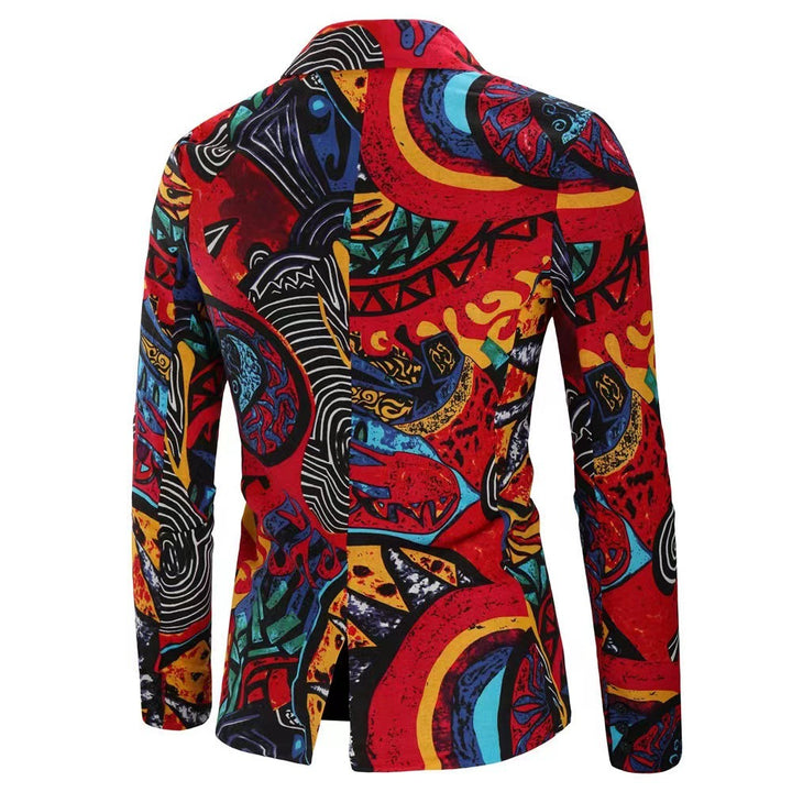 Men's stylish blazers with colorful graphic design Lisslune