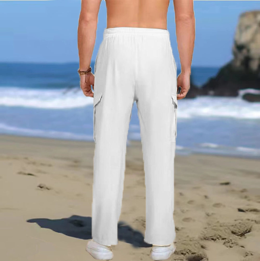 Men's cargo pants with practical pockets and elastic waistband Lisslune