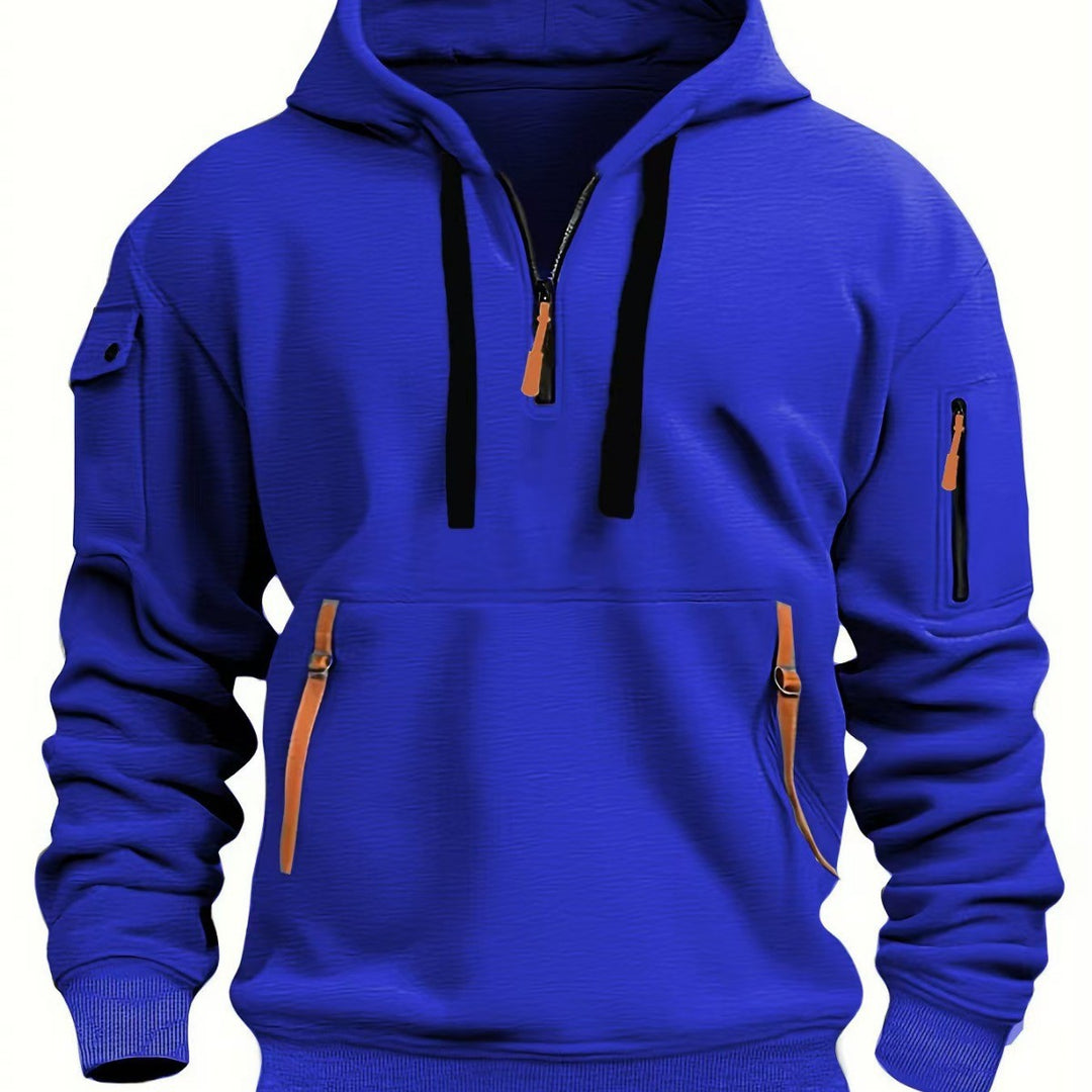 Men's functional hoodie with stylish zip pockets Lisslune