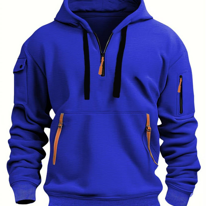 Men's functional hoodie with stylish zip pockets Lisslune