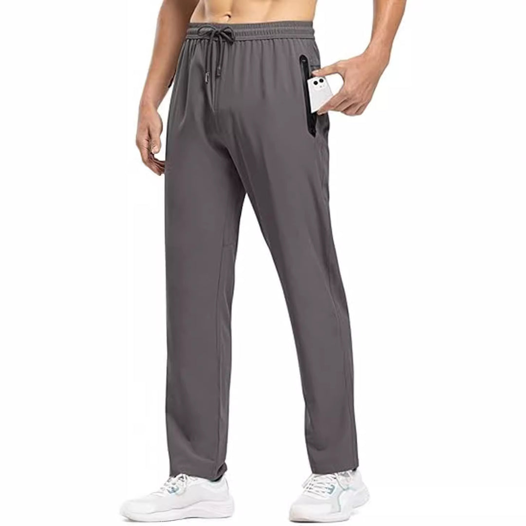 Men's sporty leisure pants with side zip pockets Lisslune