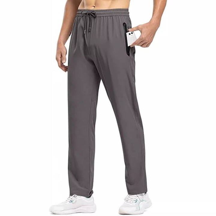 Men's sporty leisure pants with side zip pockets Lisslune