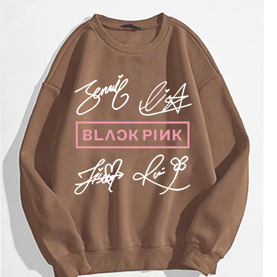 Women's casual sweatshirt with creative signature motif Lisslune