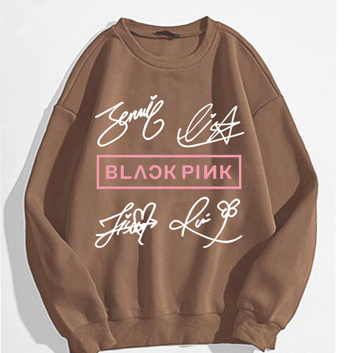 Women's casual sweatshirt with creative signature motif Lisslune