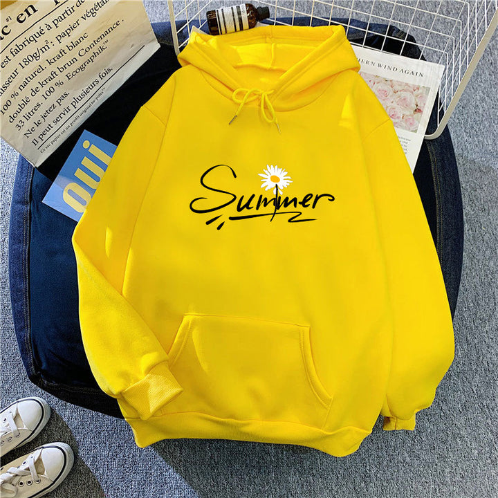 Women's hooded sweatshirt with cool summer motif Lisslune