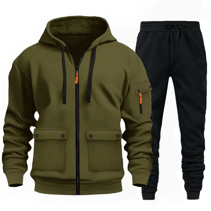 Men's sporty jacket with practical pockets and jogging pants Lisslune