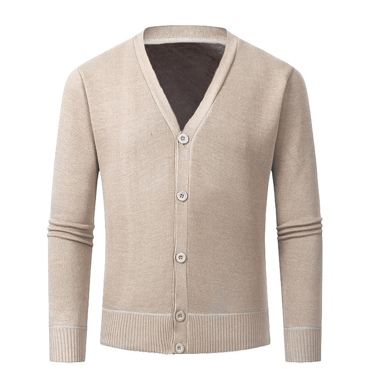 Men's cardigan with V-neck and buttonless design Lisslune