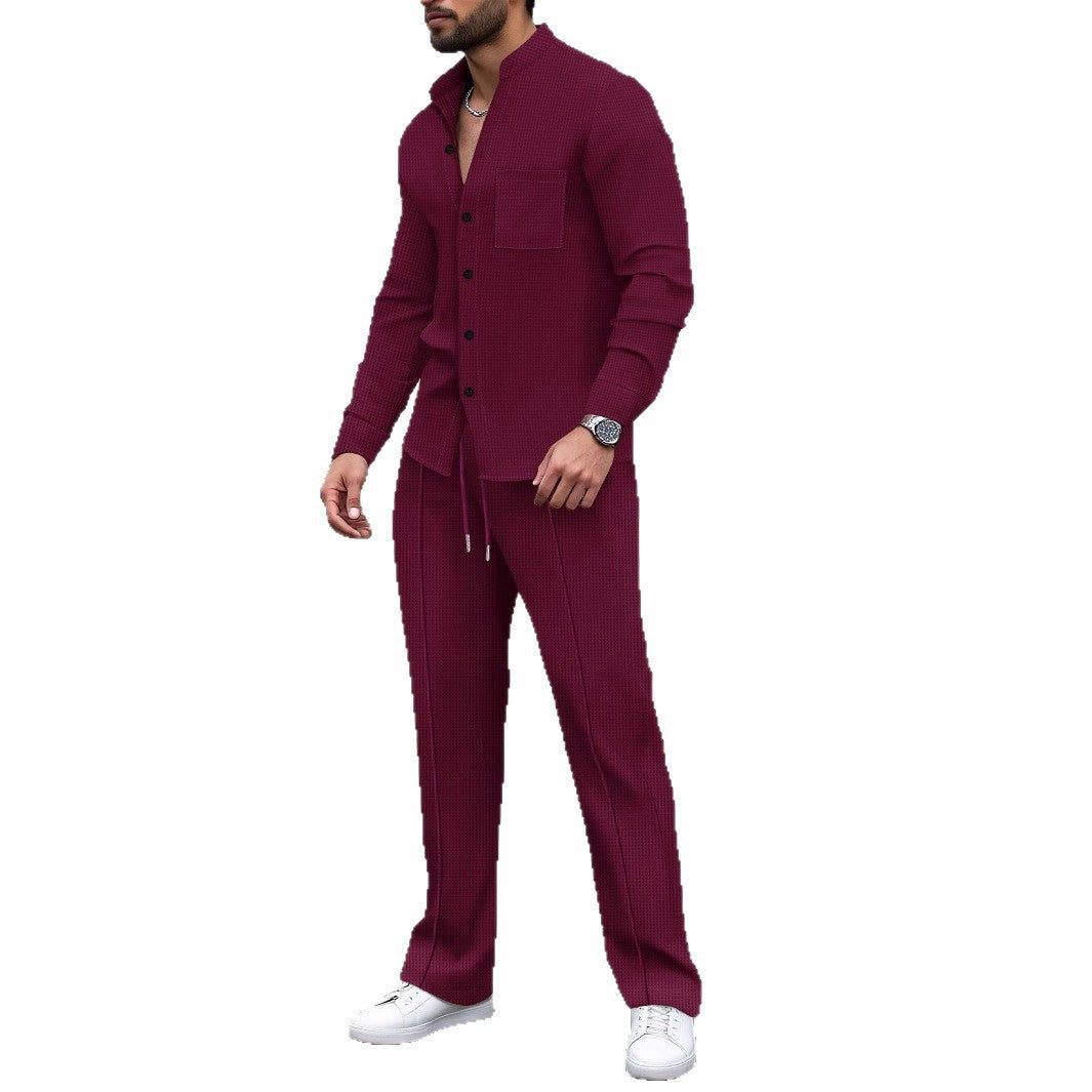 Men's elegant checkered trousers with matching shirt Lisslune
