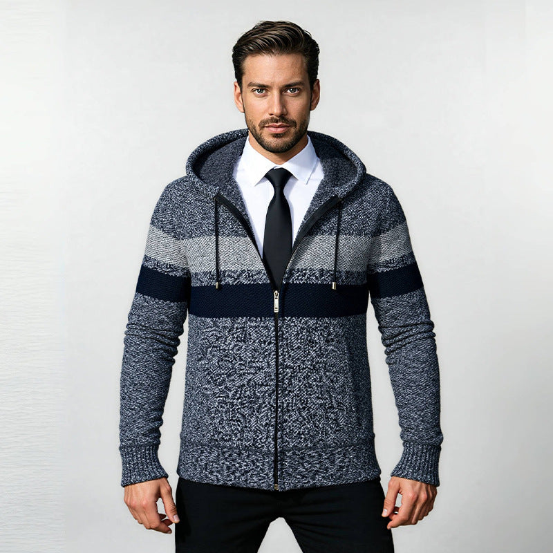 Men's hoodie cardigan with stylish zipper Lisslune