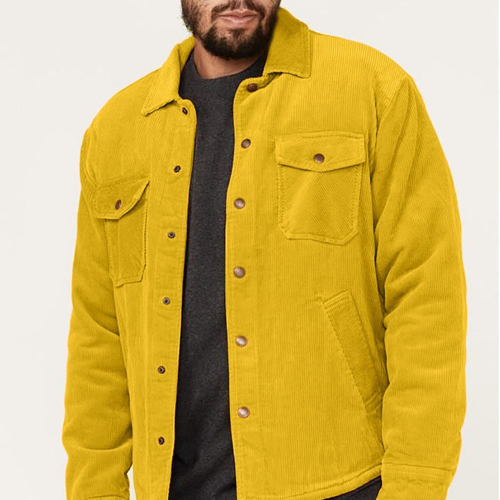 Men's casual cord jacket with practical breast and side pockets Lisslune
