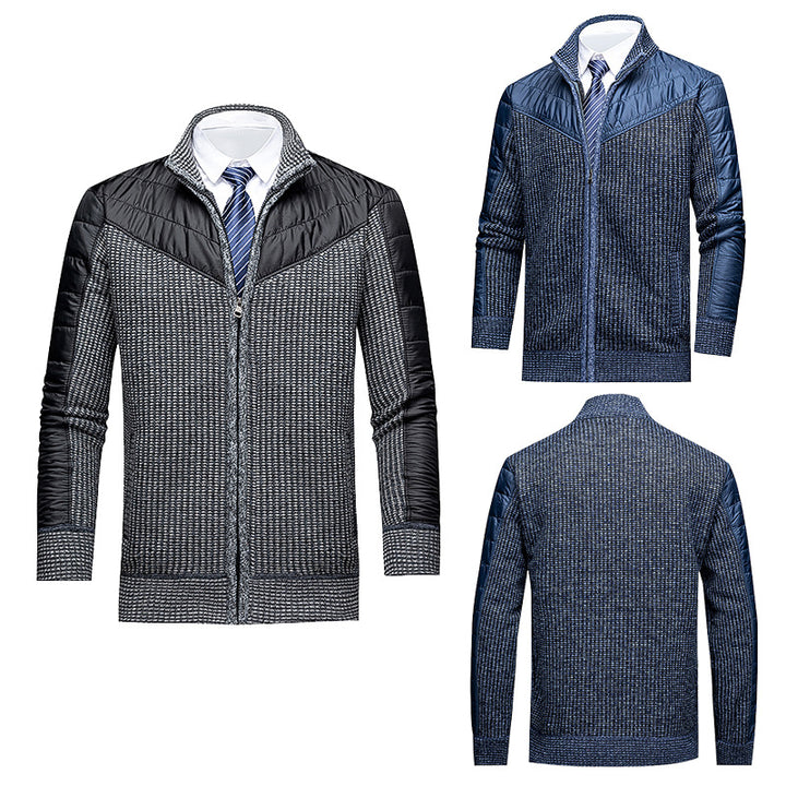 Men's Functional Jacket with Stylish Quilted Pattern and High Collar Lisslune