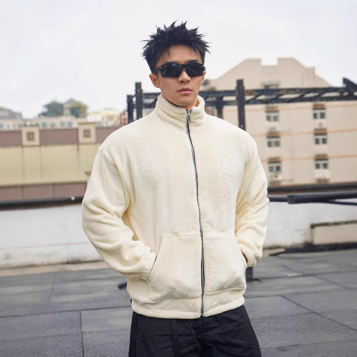 Men's fleece jacket with high collar and soft lining Lisslune